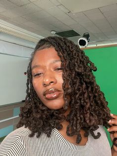 Locs On Girls Real Hair, Locs Brown, Girl With Locs, Brown Locs Black Women, Brown And Black Locs Black Women, Black Girls With Locs, Pretty Girls With Locs, Girls With Locs, Brown Locs