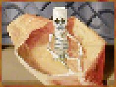 Una pintura de la "Midget Mean" del juego de aventura Grim Fandango. Paintings In Minecraft, Minecraft Poster