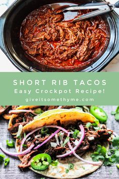 an image of short rib tacos in a crockpot