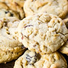 a pile of cookies sitting on top of a table