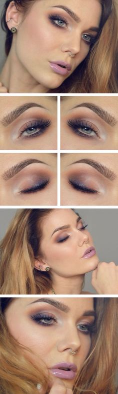 Linda Hallberg Makeup, Trendy Eyeshadow, Purple Eye Makeup, Makeup Guide, Makeup Tricks