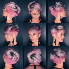 Mommy Hair, Hair Cut Ideas, Pixie Haircut Ideas, Light Purple Hair, Short Hair Cut, Half Shaved Hair, Funky Short Hair, Short Hair Images, 2023 Hair