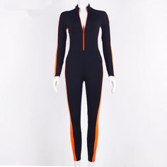 Type: Jumpsuits Material: Polyester Material: Spandex Item Type: Jumpsuits & Rompers Style: Casual Decoration: None Fabric Type: Broadcloth Fit Type: skinny Pattern Type: Patchwork Model Number: Sporty Jumpsuit Gender: Women Sporty Fitted Black Jumpsuits And Rompers, Fitted Orange Jumpsuits And Rompers For Fall, Fitted Long Sleeve Jumpsuits And Rompers For Athleisure, Fitted Elastane Unitard For Fall, Fall Athleisure Stretch Jumpsuits And Rompers, Stretch Jumpsuits And Rompers For Fall Athleisure, Sporty Fitted Bodysuit For Winter, Stretch Jumpsuits And Rompers For Sports, Spring, Stretch Jumpsuits And Rompers For Spring Sports