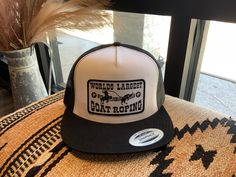 Black and White Worlds Largest Goat Roping Cactus Ally Hat Short Uggs, Western Boots For Men, Boot Jewelry, Work Boots Men, Hoodies Mens, Western Boots, Worlds Largest, Wallet Men, Boots Men