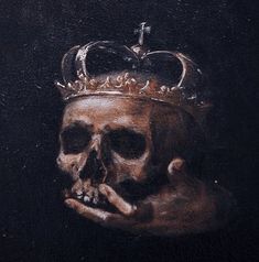 a skull with a crown on its head