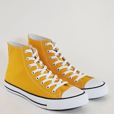 Converse Chuck Taylor All Star Hi High Top Seasonal Color Sunflower Yellow / White / Black Canvas Unisex Sneakers A09970c Nwt Brand: Converse Model: Chuck Taylor All Star Hi Style Code: A09970c Color: Sunflower / White / Black Gender: Unisex, Listed As Men's Shoes. Size Guide: Us Men's 9.5 / Us Women's 11.5 / Uk 9.5 / Eur 43 / Cm 28 Us Men's 11.5 / Us Women's 13.5 / Uk 11.5 / Eur 46 / Cm 30 We Make The Shoe. You Make The Stories. We Could Tell You That It’s The Og Basketball Shoe, Created Over 1 Lace-up Canvas Sports Shoes For Summer, Summer Cotton High-top Sneakers With Round Toe, Cotton High-top Sneakers With Round Toe For Summer, Spring Orange High-top Sneakers With Round Toe, Summer Casual Lace-up High-top Sneakers, Mustard Converse Sneakers For Streetwear, Casual High-top Sneakers For Summer, Casual Orange Canvas Shoes For Streetwear, Converse Mustard Sneakers With Round Toe