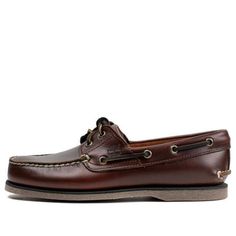 Timberland 2-Eye Lug Handsewn Boat Shoe 'Brown' 25077W Boat Shoe, Boat Shoes, Hand Sewing