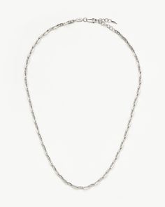 Mariner Long Chain Necklace | Silver Plated. Our Take on the Classic Anchor-Style Chain. This Versatile Long Chain Necklace Features Interlocking Oval Links for a Timeless Look, the Ultimate Way to Add Length to Your Layers. Wear Solo or Style with the Mariner Chain Choker. Metal: Rhodium Plate on Brass Length: 500mm Width: 4. 1mm Weight: 14. 7g Product Code: Yn-S-N2-Ns Necklace Drawing, Gold And Silver Earrings, Chain Necklace Silver, Double Chain Necklace, Yourself Quotes, Long Chain Necklace, Silver Plated Necklace, Design Silver, Chain Choker