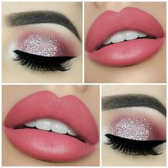 Coral Eyeshadow, Christmas Makeup Ideas, Crease Eyeshadow, Eyeshadow Pink, Soft Eye Makeup, Eyeshadow Ideas, Eye Makeup Looks, Beauty Glazed