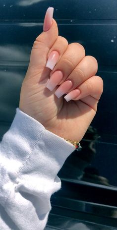 Ombre Acrylic Nails, Basic Nails, Simple Acrylic Nails, Classy Acrylic Nails, Acrylic Nails Coffin Pink, Acrylic Nails Coffin Short, Pink Acrylic Nails, Square Acrylic Nails, Fire Nails