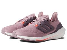 adidas Running Ultraboost 22 - Women's Shoes : Magic Mauve/Legacy Purple/Turbo : The primary materials that compose this product contain a minimum of 20 percent recycled content. Move around with more power and exceptional comfort with these adidas Ultraboost 22 Running Shoes. Linear Energy Push system enhances forefoot and midfoot stiffness to provide you with more responsive stride. adidas PRIMEKNIT textile upper. Breathable textile lining and insole. BOOST midsole provides additional energy t Ultraboost 22, Prevent Blisters, Adidas Primeknit, Womens Adidas, Adidas Ultraboost, Adidas Running, Adidas Ultra Boost, Ultra Boost, Adidas Women