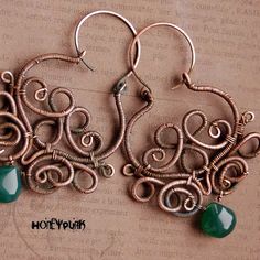 . Gothic Jewelry Diy, Silver Wire Earrings, Schmuck Diy, Wire Wrapped Jewelry Tutorials, Russian Style