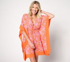 From the beach to the boardwalk (and everywhere in-between) this printed coverup is a must for your next vacay. Cinch the waist with the drawstring for a delightful draped look. From Isaac Mizrahi Live!TM. Spring Poolside Cover-up With Drawstring, Beachwear Cover-up With Drawstring For Poolside, Poolside Beachwear Cover-up With Drawstring, Beachwear Cover-up With Drawstring For Vacation, Vacation Beachwear Cover-up With Drawstring, Vacation Drawstring Beachwear Cover-up, Beach Vacation Cover-up With Drawstring, Summer Vacation Cover-up With Drawstring, Vacation Beach Season Cover-up With Drawstring