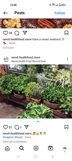 the instagrams are full of fresh vegetables and herbs to help you find out what's in the store