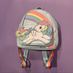 Make Me An Offer! Adorable Collectible Mini Backpack In Great Condition. Small Scuffs Pictured. Hard To Notice. Make Me An Offer, Mini Backpack, My Little Pony, Bag Lady, Backpacks, Pink, Women Shopping, Blue, Color