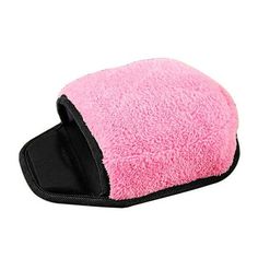 a pink and black hat on top of a white background