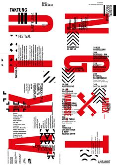 a poster with red and black lines on it that says taking festival in different languages