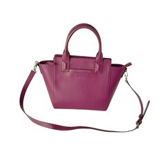 New Vera Bradley Raspberry Purple Faux Leather Satchel w/ Removable Strap Handheld Purple Leather Satchel, Modern Purple Leather Satchel, Classic Purple Satchel For Everyday Use, Classic Purple Leather Satchel, Purple Leather Satchel With Detachable Strap, Reddish Purple, Leather Satchel, Vera Bradley, Purses And Handbags