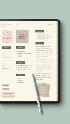 2023 Dated Digital Bullet Journal page on ipad with apple pencil for GoodNotes by uplifting planner Brainstorming Template, Bullet Journal Simple, Planner Photography, Journal Goodnotes, Digital Journaling, Planner Setup, Time Schedule, Planner Minimalist, Daily Page