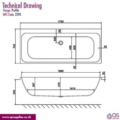 technical drawing for a bathtub and sink