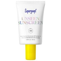 What it is: The original 100% invisible, weightless, scentless sunscreen that delivers broad spectrum SPF protection & doubles as a primer with a natural finish.Skin Type: Normal, Dry, Combination, and OilySkincare Concerns: Fine Lines and Wrinkles, Pores, and Dullness and Uneven TextureFormulation: GelHighlighted Ingredients:- Complex Derived from Meadowfoam Seed: Helps increase hydration levels, resulting in a more even skin texture.- Red Algae: Helps protect against blue light emitted by elec Unseen Sunscreen Spf 40, Supergoop Unseen Sunscreen, Unseen Sunscreen, Gel Primer, Benzalkonium Chloride, Red Algae, Best Sunscreens, Sephora Beauty, Gym Essentials