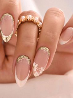 Multicolor  Collar   Plants Color Nails Embellished   Nail,Hand & Foot Care Nagel Tips, Colorful Nails, French Tip Acrylic Nails, Fake Nails With Glue, Short Acrylic, Short Nail, Stick On Nails, Nails Inc