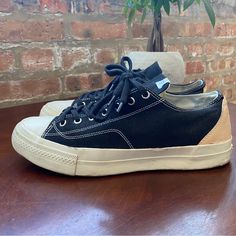 Visvim Skagway Lo Black Canvas With Leather Sneakers Men's Size 9 Preowned Distressed Inside Heel Wear On Right Shoe Please See Photos Visvim Shoes, Leather Sneakers Men, Black Canvas, Mens Shoes Sneakers, Leather Sneakers, Men's Shoes, Shoes Sneakers, Man Shop, Heels