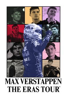 an advertisement for max verstappen the eras tour