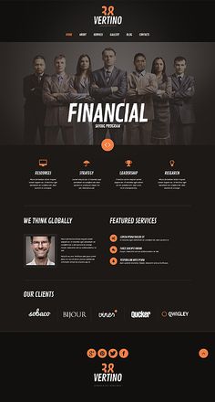 the website design for vertino financial, which is designed to look like it has many