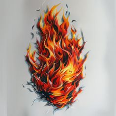 Professional Flame Tattoo Files Flame Tattoo Realistic, Flames Drawing Tattoo, Unique Flame Tattoo, Realistic Flames Drawing, Flames Background Tattoo, Flames Tattoo Design, Fire Phoenix Tattoo, Fire Tattoo Designs