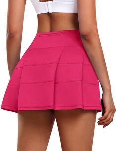 PRICES MAY VARY. Pleated Tennis Skirt>>> JoyGirl pleated back active skort is designed for comfort, style & movement. Our tennis skorts for women is designed 2-in-1 Skort with breathable shorts. Pleated panels at the back make you more charming, breathable shorts keep you cool and comfy during doing sports Athletic Skorts with 3 Pockets>>> This ladies tennis skirt is designed with 3 pockets, helps to release your hands when you doing sports. The pleated skorts skirts for women Skorts Skirts For Women, Womens Golf Skirts, Ladies Tennis, Skirt With Shorts, Golf Skirt, Athletic Skort, Pleated Tennis Skirt, Skirt High Waist, Tennis Skirts