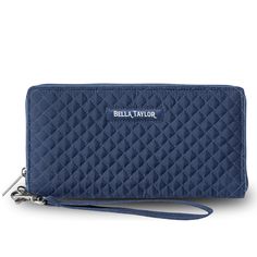 VINTAGE NAVY: Simple and classic meets traditional American feedsack. A deep, rich navy blue exterior is paired with a vintage-inspired green and navy windowpane plaid interior.LOW PROFILE: The Envelope Wallet measures 8" wide, 4.25" high, and 0.75" deep. Includes a 6.5" detachable wristlet to secure your wallet while on the go. Perfect on its own or toss this slim wallet in a matching Bella Taylor handbag!CASH ENVELOPE BUDGETING WALLET: Inside you’ll find 5 integrated cash envelope slots to org Vintage Blue Wallets For Everyday Use, Blue Vintage Wallets For Everyday Use, Classic Quilted Wallet For Everyday Use, Classic Quilted Wallet, Classic Quilted Rectangular Wallet, Navy Blue Exterior, Budget Wallet, Blue Exterior, Windowpane Plaid