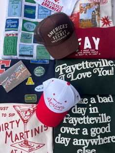 FAYETTEVILLE ARKANSAS | TRUCKER HAT | GRAPHIC SWEATSHIRT | DIRTY MARTINI | MATCHBOOK GRAPHIC Fayetteville Arkansas, Washington County, Dirty Martini, Best Kept Secret, Good People, Arkansas, Martini, Trucker Hat, I Love You