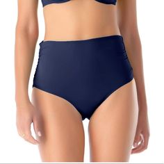 Size 16w Navy Nwt Anne Cole Convertible High-Waist Bikini Bottom Navy Solid Full Coverage Beach Bottoms, Solid Color Tankini With Wide Waistband For Poolside, Solid High Waist Tankini For Poolside, High Waist Solid Color Tankini For Poolside, Solid Full Coverage Beachwear Tankini, Solid Full Coverage Tankini Beachwear, Solid Full Coverage Tankini For Beachwear, Solid High-waist Tankini For Poolside, Pool Tankini With Wide Waistband