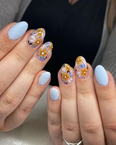 Floral Nails, Nail Polishes, Flower Nails