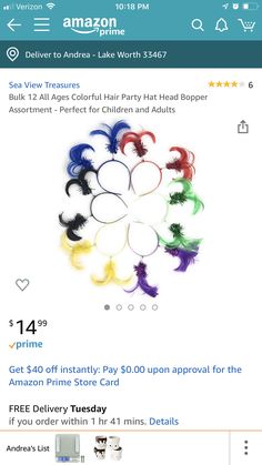 Red, yellow, and purple pig tails Pig Tails, Sports Costume, Yellow And Purple, Party Hats, Red Yellow, Free Delivery, Hair Color, Purple, Yellow