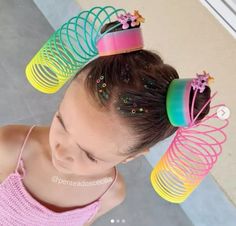 Fun Crazy Hair Day Ideas, Girl Crazy Hair Day Ideas, Kids Crazy Hair Day Ideas, Cute Crazy Hair Day, Fun Hairstyles For Kids, Crazy Hair Ideas, Crazy Hair For Kids, Crazy Hat, Crazy Hat Day