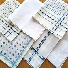 Here's a set of 6 1960s-70s, cotton handkerchiefs in  beige, blue, white, yellow. They measure approx 16" x 16"(41cm x 41cm). Mint condition, never used More HANDKERCHIEFS - https://www.etsy.com/shop/DejaVuShopGifts?ref=seller-platform-mcnav&section_id=35041286 More HANDKERCHIEFS for MEN - https://www.etsy.com/shop/DejaVuShopGifts?ref=profile_header&search_query=men+handkerchief To continue visiting our Etsy shop: https://www.etsy.com/shop/DejaVuShopGifts?ref=profile_header Classic Blue Cotton Handkerchiefs, White Cotton Retro Handkerchiefs, Vintage White Rectangular Handkerchiefs, Men Handkerchief, Handkerchief Men, Profile Header, Men Vintage, Pocket Square, Gifts For Father