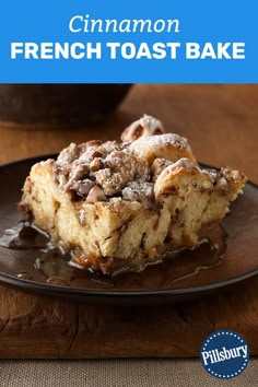 cinnamon french toast bake on a plate