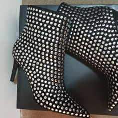 International Concepts Studded Ankle Boots Brand New Studded Ankle Boots, Studded Boots, Boot Brands, Inc International Concepts, Art Videos, Black Silver, Ankle Boots, Size 7, Women Shoes