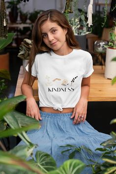 Kindness Boho Tee, Spiritual Kindness, Kindness T-shirt, Boho Inspired Tee, Gift for Spiritualist, Kindness Flower Tee It is time to join the Cozy Club with the perfect statement sweatshirt or tee. With the right message, our quirky sweatshirts can become anyone's voice. Simple, elegantly minimal with vivid designs. Snag one to add to your loungewear collection or find the perfect gift for friends and family.  Throw on these pieces for an effortless and totally adorable daily look. Casual chic. Cross Christian, Neat Style, Color Charts, Unisex Tshirt, Faith Hope, Dyed Fabric, Look Plus, Daisy Flower, Lancaster