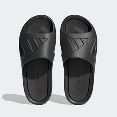 adidas Adicane Slides - Grey | Unisex Swim | $50 - adidas US Adidas Flip Flops, Adidas Slides, Mens Shoes Sandals, Adidas Adilette, Mens Slides, Adidas Sportswear, Grey Adidas, Adidas Online, Black Adidas