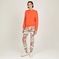 Supersoft Oversized Camo Girlfriend Sweats | MONROW Men's Wardrobe, Fine Fabric, Camo Print, S Models, Camo, To Create, Every Day