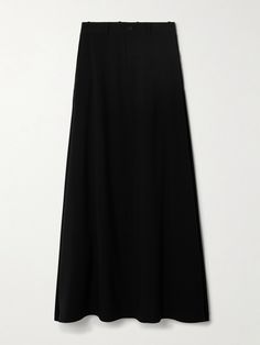 Inspired by tailoring, Balenciaga's maxi skirt has belt loops, classic button and concealed zip fastening, and discreet side pockets. It's made from wool and has a flowy, A-line silhouette. Style yours with crisp shirting and loafers. Classic Flowy Maxi Skirt For Evening, Black Maxi Skirt For Work, Classic Formal Maxi Skirt Flowy, Formal Long Skirt With Side Slits, Classic Formal Flowy Maxi Skirt, Classic Maxi Skirt For Evening, Classic Black Maxi Skirt For Formal Occasions, Chic Workwear Maxi Skirt With Side Slits, Elegant Maxi Skirt For Workwear