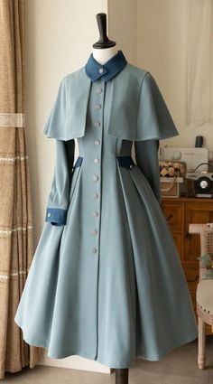 Fleur Delacour Costume, Dress Coat, Vestidos Vintage, Dyed Dress, Vintage Elegant, Classic Dress, Lolita Dress, Mode Vintage, Mode Inspiration