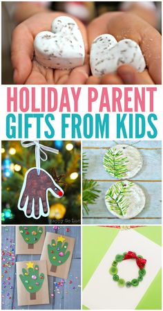 holiday parent gifts from kids to make with paper plates and other crafting supplies for the holidays