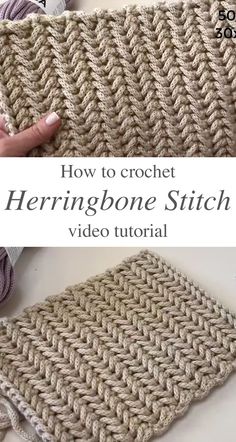 crochet herringbone stitch video guide