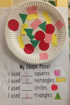 a paper plate with cut out shapes on it