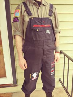 For my punk people out there, crust punk, thrash metal, whatever we're called now, these overalls are for you. And anyone else really, punk's doors have never been closed as a rule.  I've made a few patched up pairs of canvas overalls for myself and I'll make them for you. Just order them and request what patches you would want (specific bands or just bands from a genre, or horror stuff, or even hippy stuff), if you want rips, stiching in different colors for contrast, patches of different materials like plaid or houndstooth, or specific color palettes. Send it in a message after your order. Sizes are in mens but could find women's if asked in a message. I also patch shirts, should be available on my shop soon. 125 is a base price and will stay that way if you just want three random patche Patches On Overalls, Retro Cotton Overalls For Streetwear, Patched Overalls, Punk People, Canvas Overalls, Horror Stuff, Crust Punk, Patches Shirt, Custom Patches