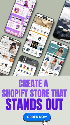 an advertisement for the shopify store that stands out